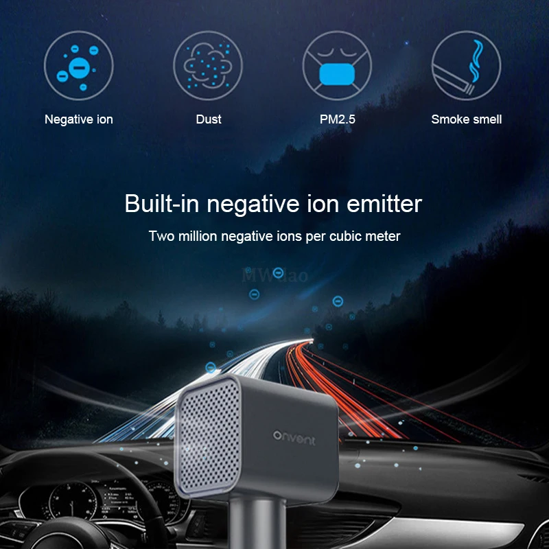 MWdao car air purifier vehicle air ionizer negative ion ozone ozonizer odor eliminator usb for car