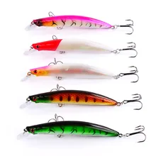 

New hot 5pcs/set 13.81G 11.5cm 4# hooks Minnow hard artificial bait jerkbait swimbait all fishing gear fish lure wholesale pesca