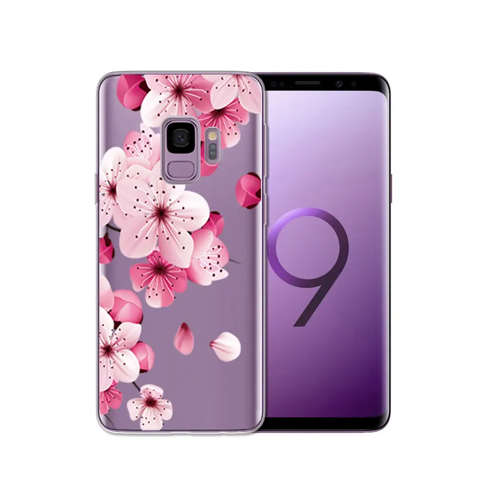 Painted Fundas FOR Samsung Galax s5 S6 S7 S8 S9 Soft TPU Phone Cover FOR Samsung S6 edge S8 Plus S9 Plus Clear Silicone cases (19)