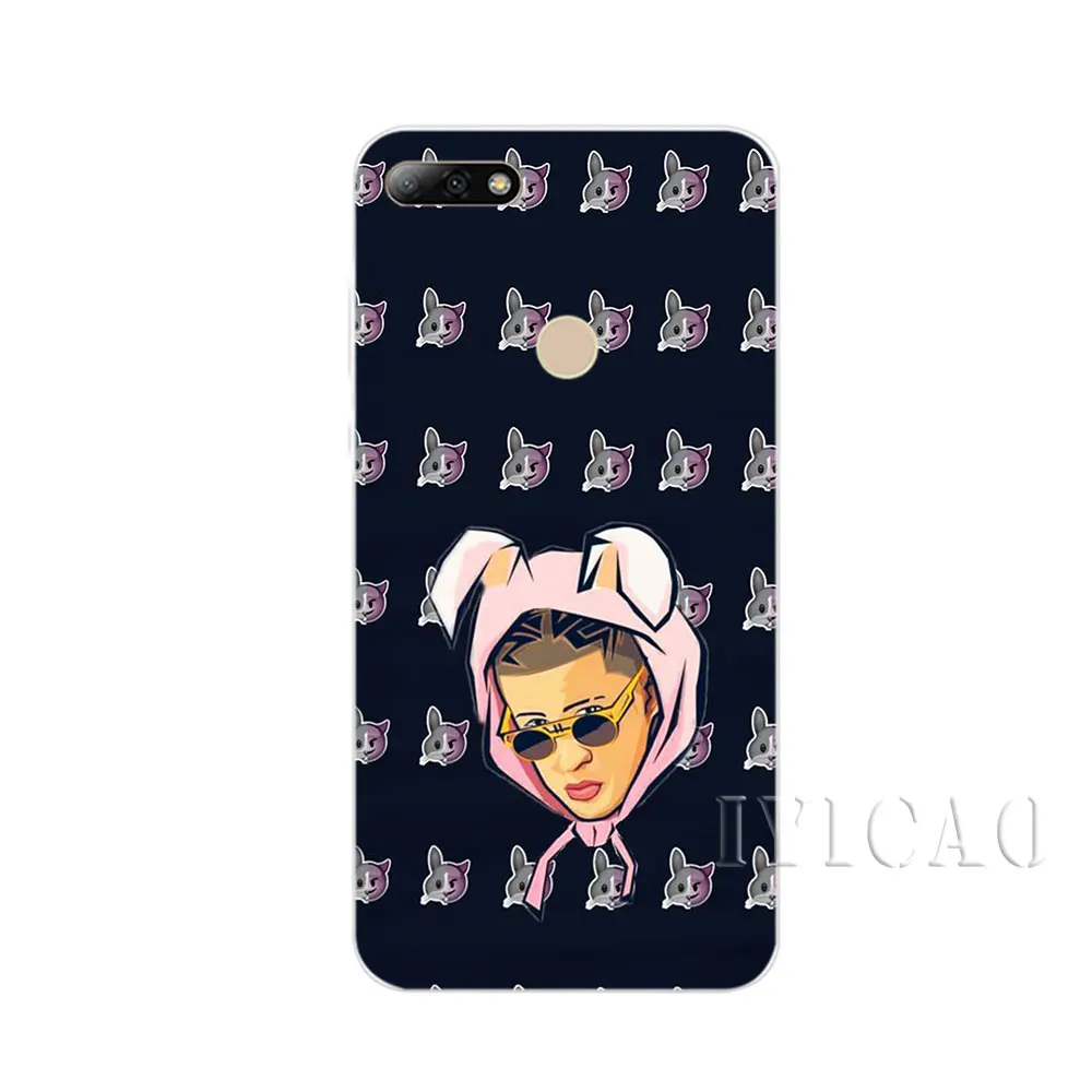 Жесткий чехол IYICAO Bad Bunny для huawei Honor Play Note 10 6A 6C 7A Pro 7C 7X 8C 8X8 9 Lite|Чехлы-накладки| |