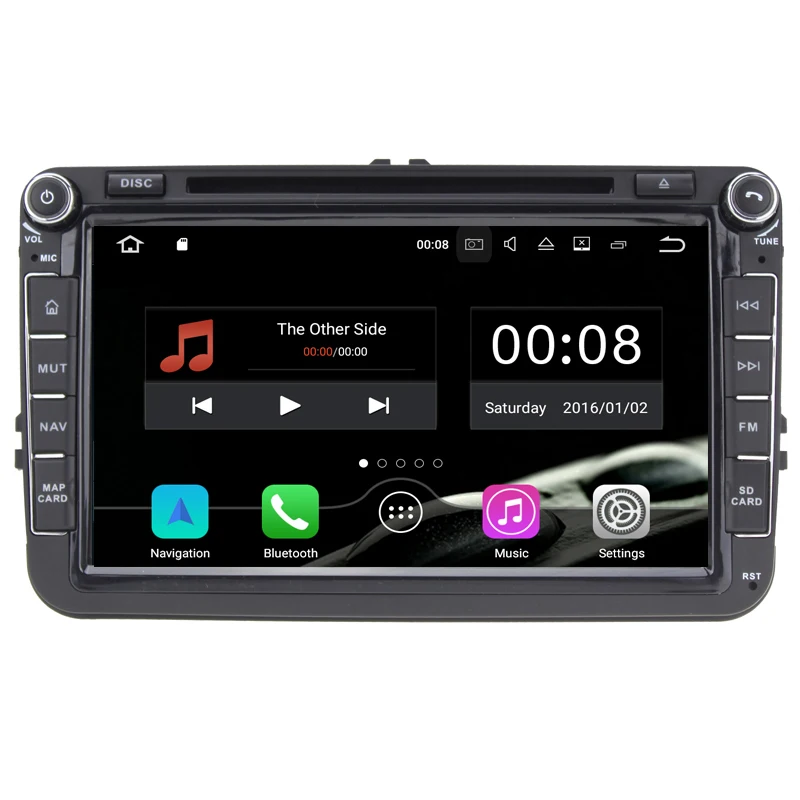 Clearance HIFIF 8 inch Quad Core Pure Android 7.1 2Din Car DVD For VW JETTA Tiguan Passat B6Touran Caddy Amarok Golf EOS DAB Bluetooth GPS 5
