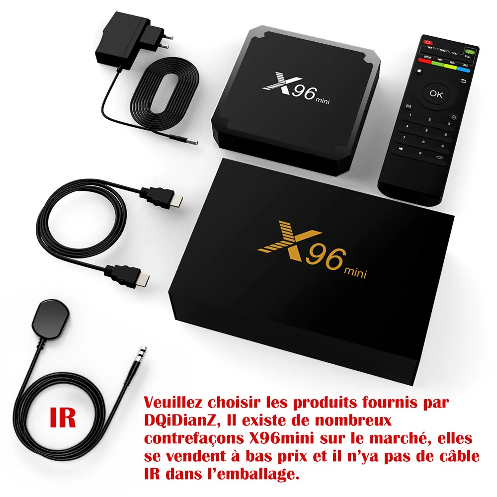 5 шт./партия X96mini Android 9,0 Smart tv Box Amlogic S905W четырехъядерный DDR3 2GB 16GB 4K X96 MINI Wifi 2,4G медиаприставка 1GB 8GB