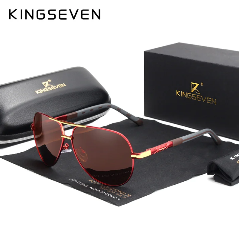 Cena KINGSEVEN marka męska aluminium magnezu okulary przeciwsłoneczne spolaryzowane okulary UV400 okulary óculos męskie okulary okulary przeciwsłoneczne dla mężczyzn N725