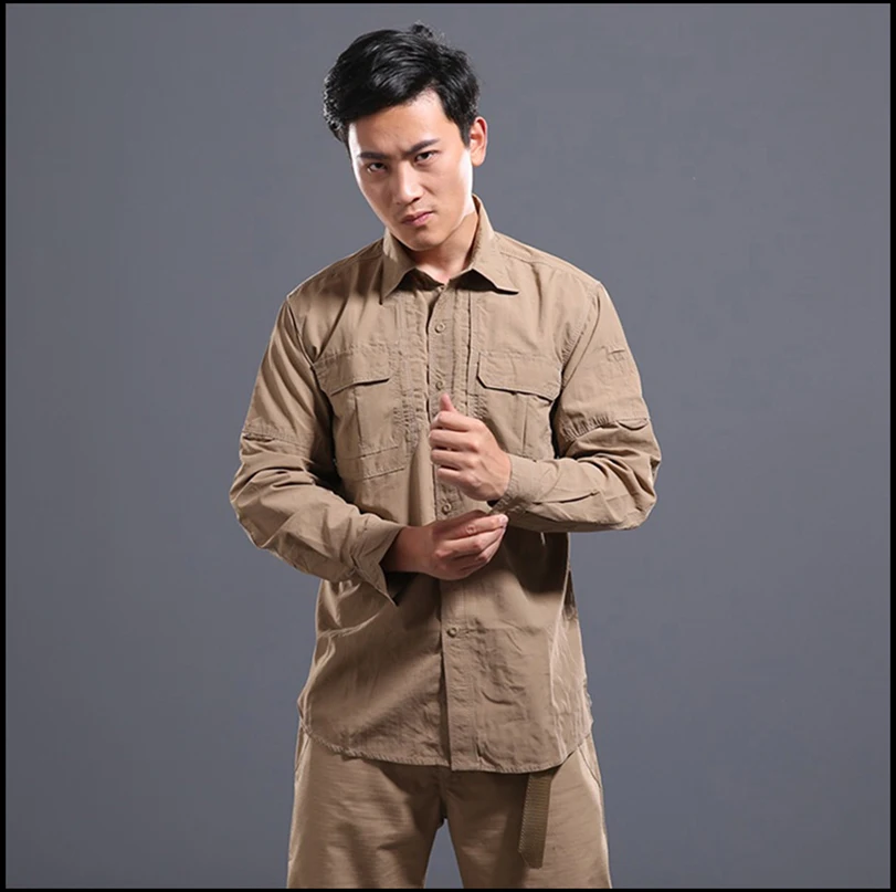 S. ARCHON Urban быстросохнущая Военная Рубашка-карго для мужчин повседневная легкая тактическая рубашка с длинными рукавами для мужчин тонкая