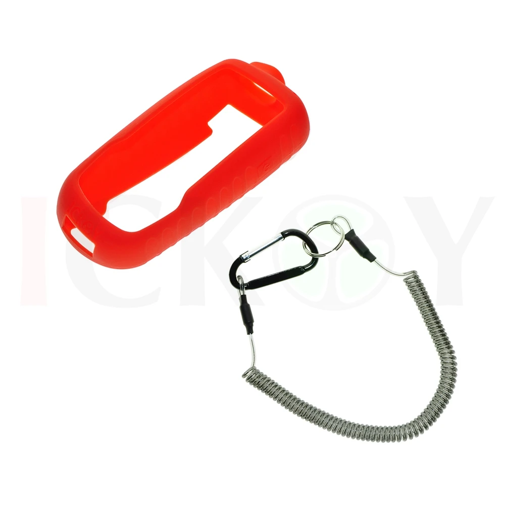 Защитный чехол+ Выдвижной эластичный спиральный шнур для Garmin gpscap 62 63 64 62s 62sc 62st 62stc 64st 63sc 63st - Цвет: Красный