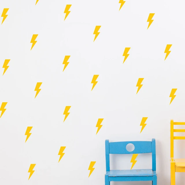 cartoon little lightning bolt wall sticker removable home
