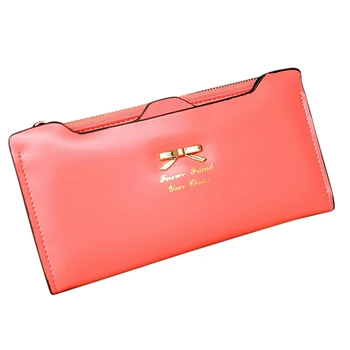 

Fashion Soft Leather women wallets Bowknot Clutch bag Long PU Card Purse,wallet for womens