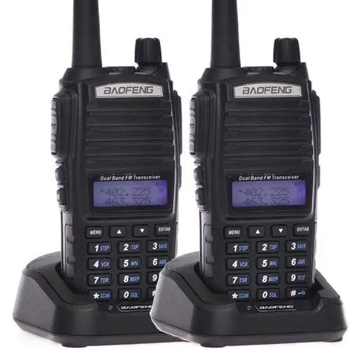2 шт. Портативный Baofeng Рация УФ-82 Черный Dual Band UHF/VHF137-174/400-520 МГц Любительское Радио