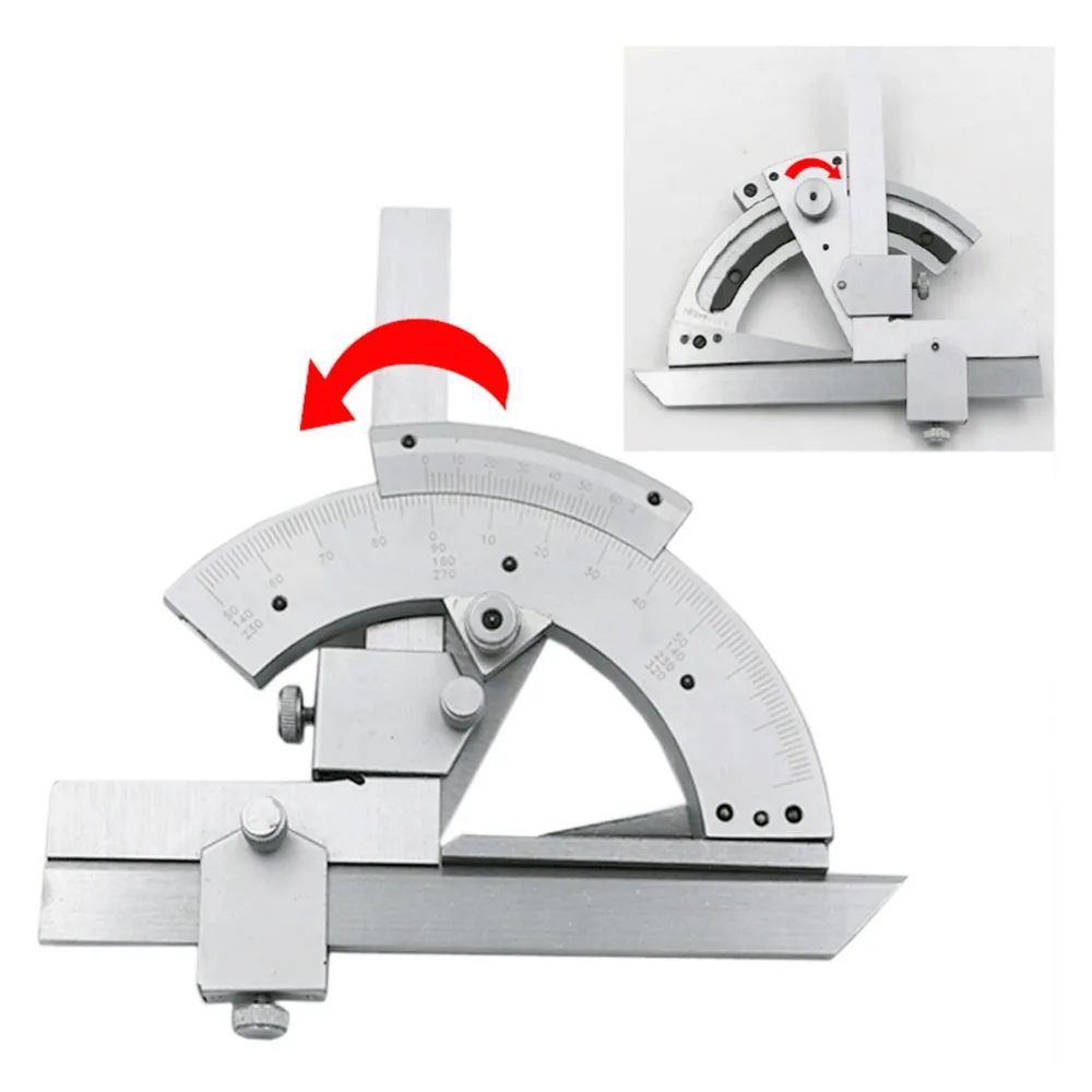 Универсальный 0-320 градусов конический транспортир прецизионный углоизмерительный Finder правитель инструмент с обрезным удлинительным лезвием роликовая ручка