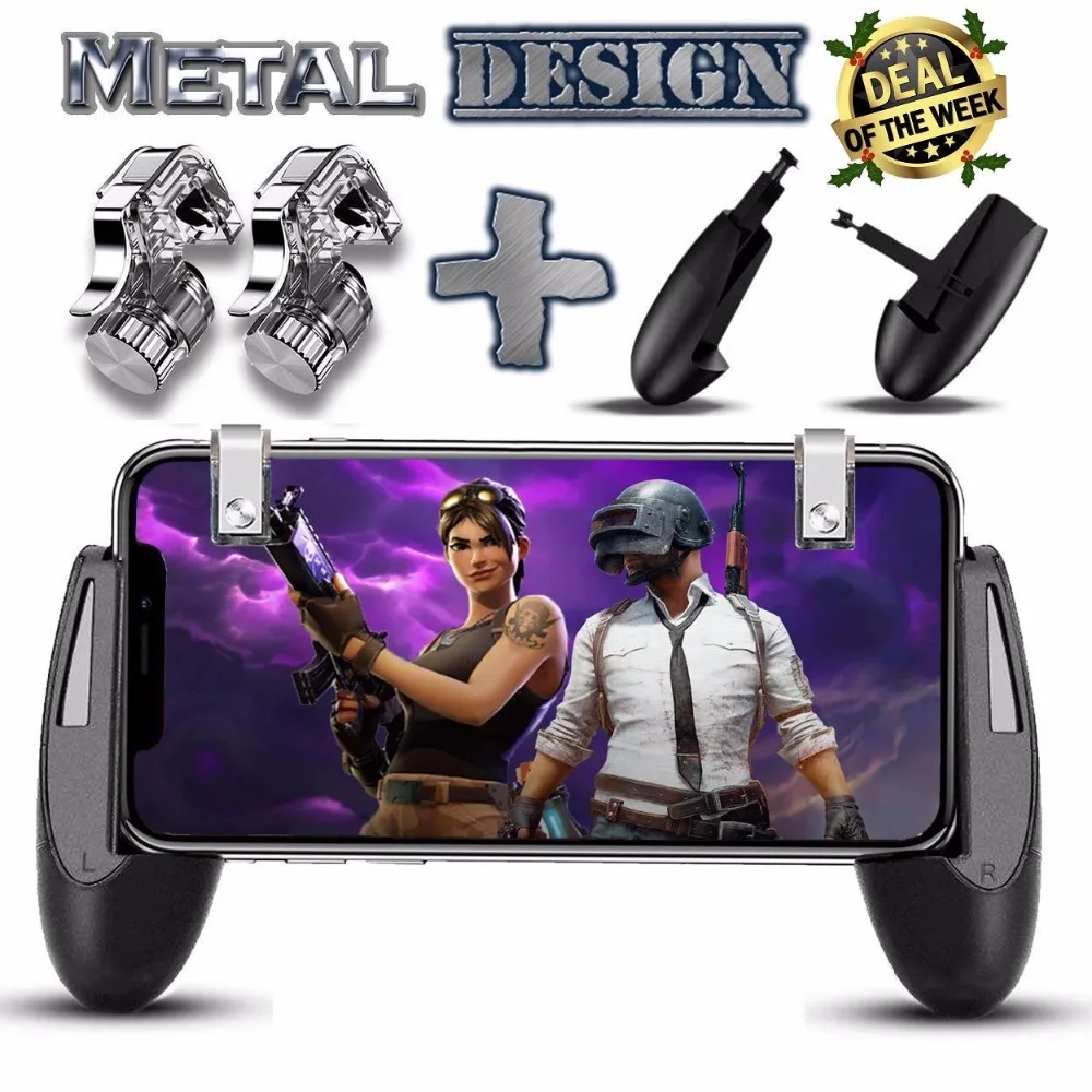 

Controller For PUBG STG FPS Game Trigger Cell Phone Mobile Joysticks Fire Button Gamepad R1L1 Aim Key Joystick for iphone Androi
