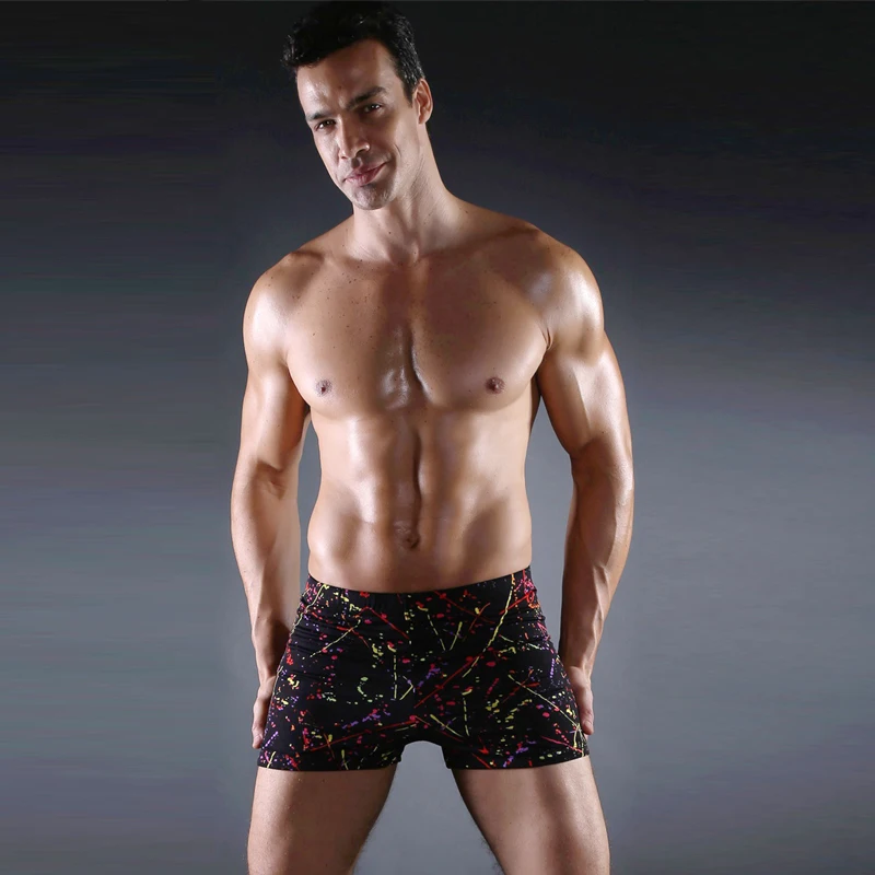 Классическая модель винтажные новые принты большие мужские плюс размеры купальники XXXL шорты сексуальные мужские плавки