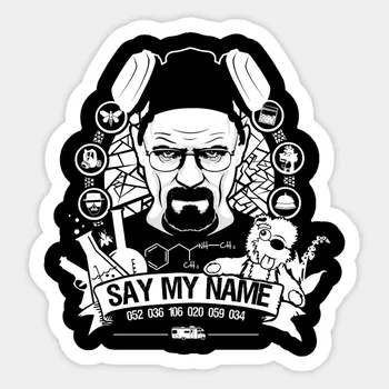 

1Pcs Breaking Bad Say My Name Sticker Vinyl Decal for Laptop Vinilos Paredes Black Wall Stickers PVC Decal