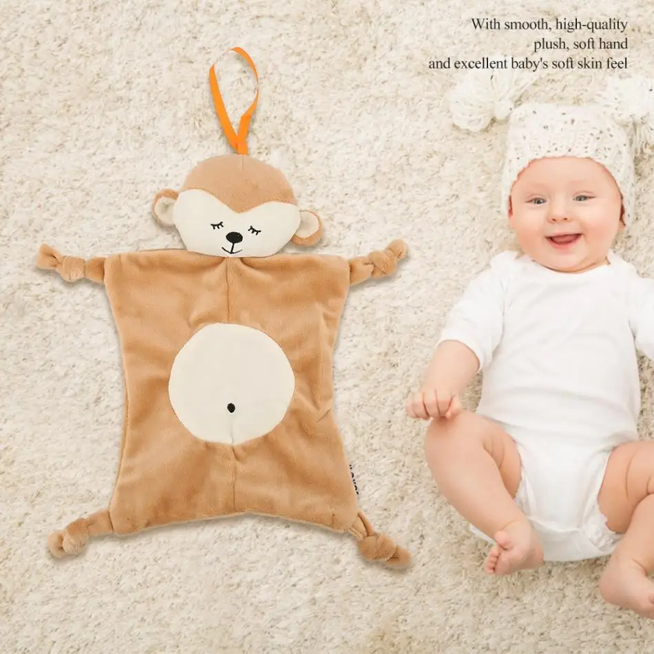 Для новорожденных плюшевые игрушки безопасности Одеяло одежда для малышей безопасности Полотенца Одеяло успокаивать младенцев с игрушки животных мягкая игрушка в подарок