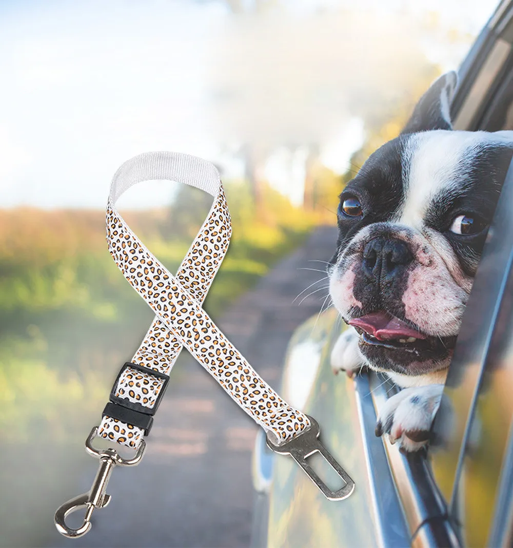 

Universal Nylon Adjustable Dog Pet Car Safety Seat Belt Restraint Seatbelt Harness Lead Travel Leash Seat Belt For Dog and Cat