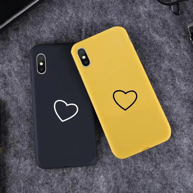 Мягкий силиконовый чехол для телефона Apple Iphone 8 8 plus 7 6 6S 5 5S Plus SE XS Max XR X Love Heart Ультратонкий чехол