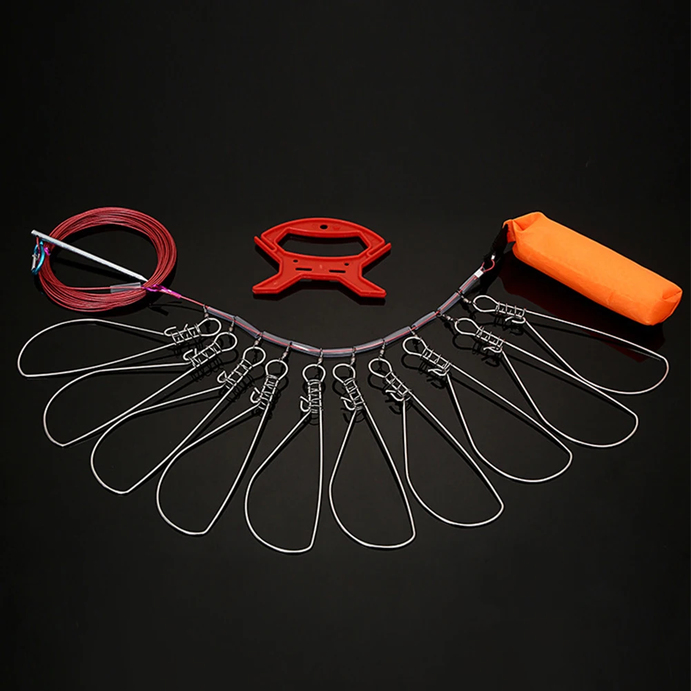 

Buoyancy Tackle Live Rustproof Accessories Outdoor Wire Rope Practical Durable Stainless Steel Snaps Lock Tool Fish Buckle Set