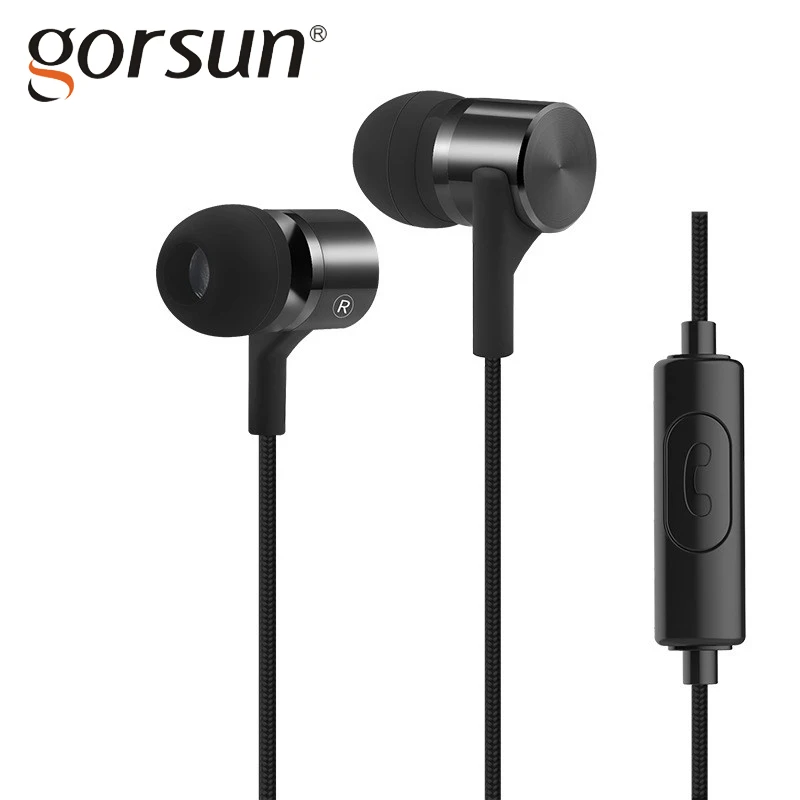Высококачественные алюминиевые музыкальные наушники GORSUN C8 с сабвуфером удобные