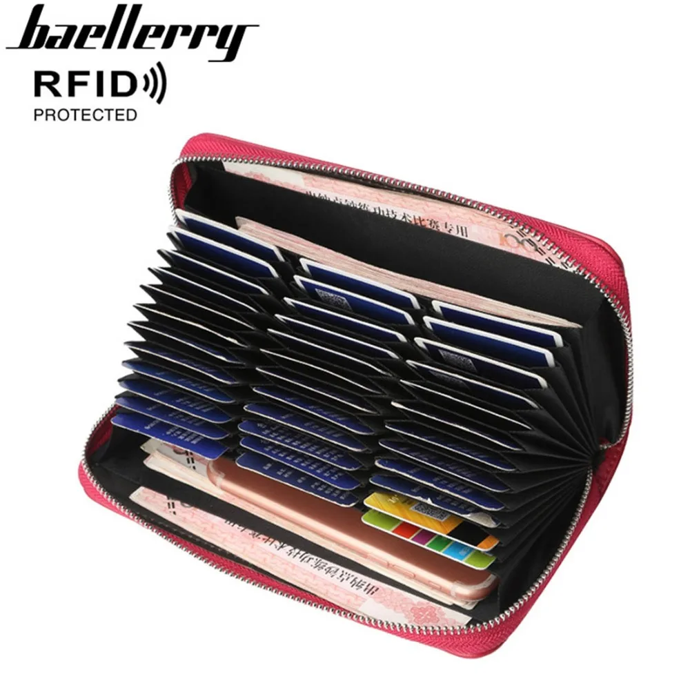

2018 Baellerry Women Card Wallets 36 Card Holders Large Capacity Long Female Purse Zipper High Quality Brand Wallet For Women