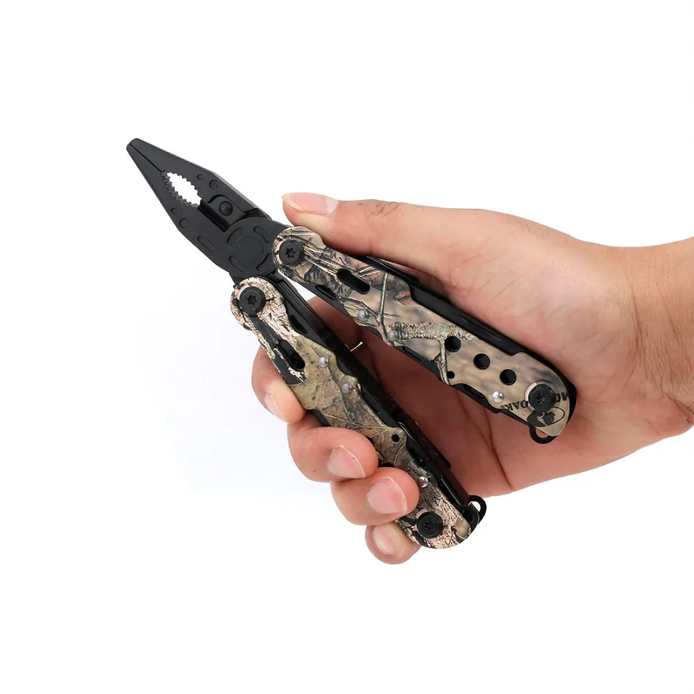 Baratos Roble musgoso 13 en 1 Camping Multi Tools alicates multifunción Outdoor Survival Gear alicate de bolsillo plegable