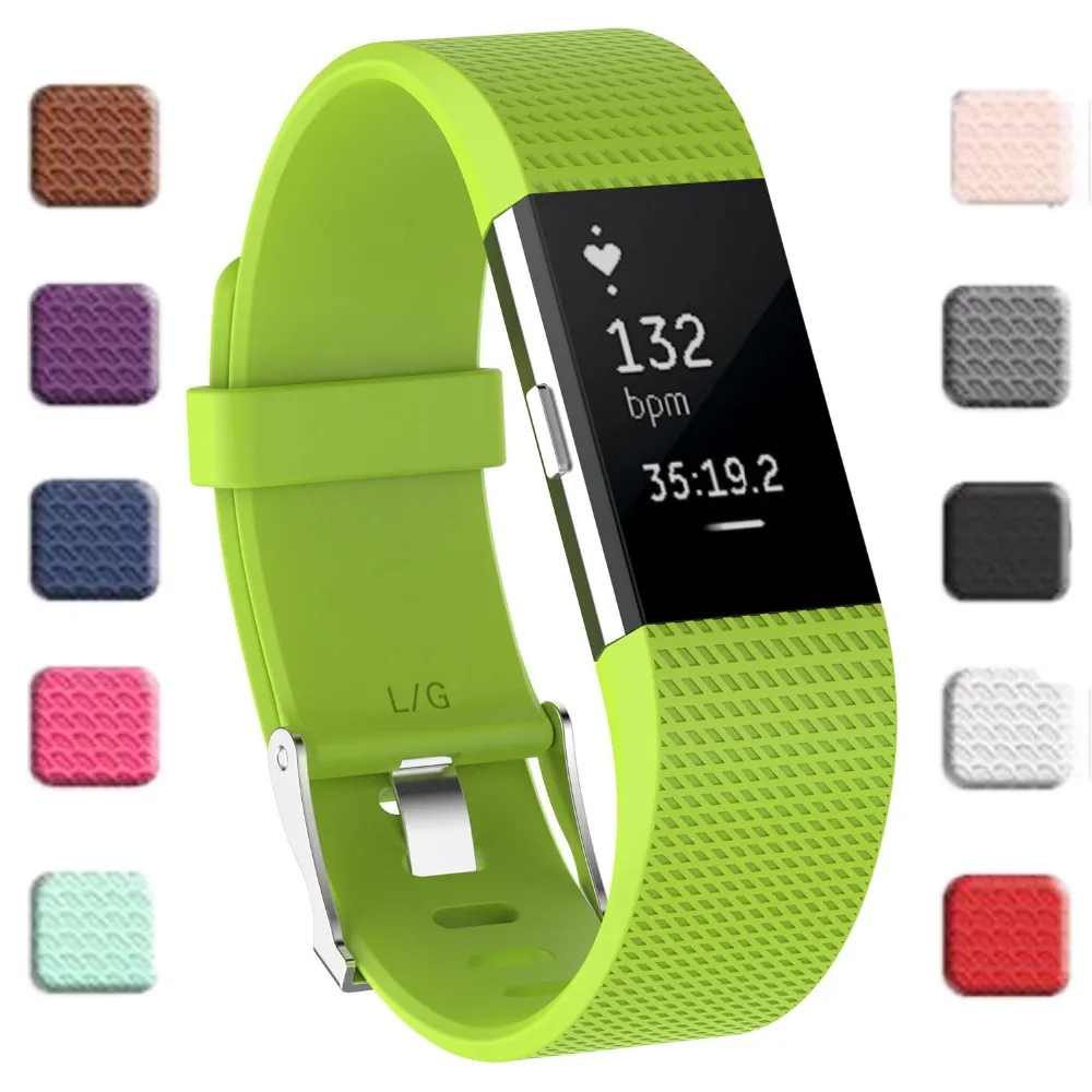 

Silicone Wrist Strap Smart Watch Band for Fitbit Charge 2 Strap Plaid Watchband Smart Accessories For Fitbit Charge 2 Correa