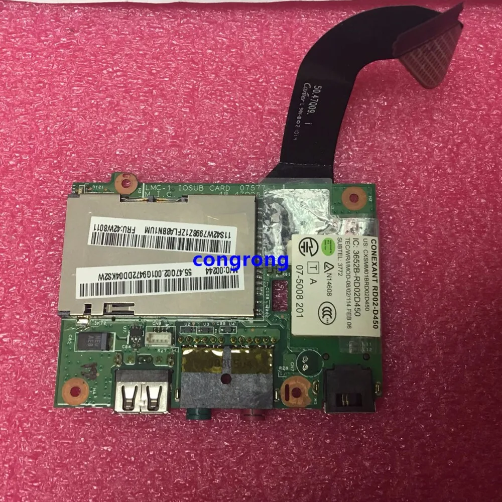 48.47Q14.011 50.47Q03.001 Для LENOVO USB плата для чтения аудиокарт X200 X201|Компьютерные кабели и