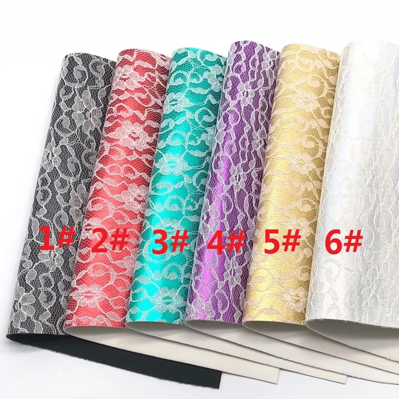 

1PCS A4 SIZE 21X29cm Alisa Glitter Cuero Embossed Lace Leather for DIY F77D