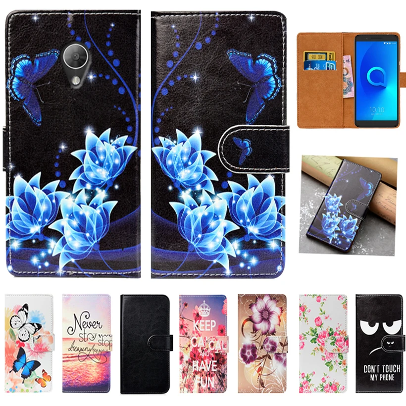 Для Alcatel 3L 5034D чехол Высокое качество искусственная кожа 5 &quotФлип Бумажник задняя
