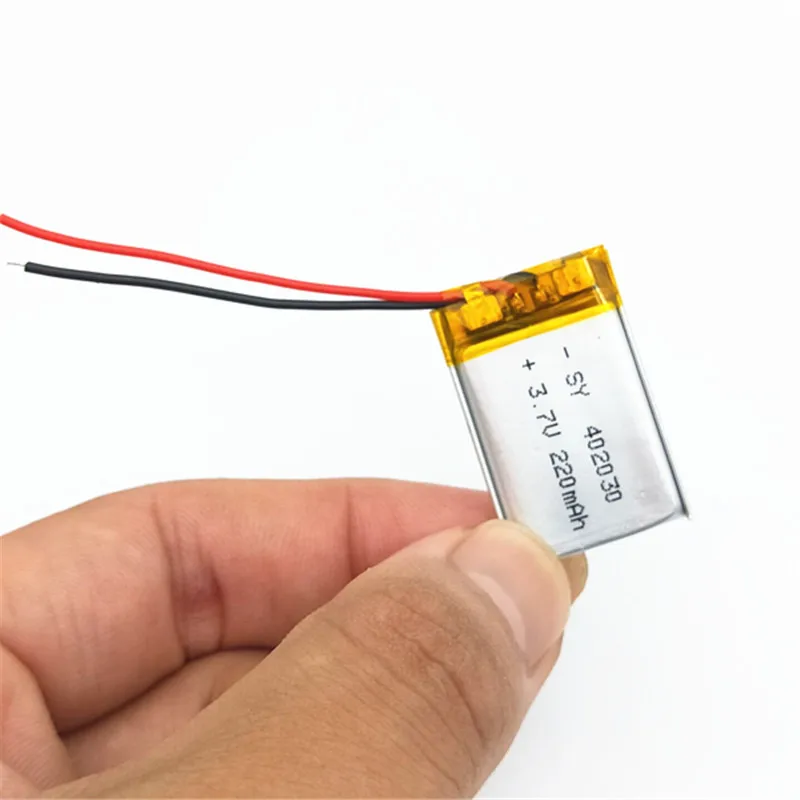 2/4 шт. литий-полимерный аккумулятор 3,7 в 402030 220 мАч, перезаряжаемый аккумулятор, Bluetooth наушники PDA POS, геймпады, батарейки