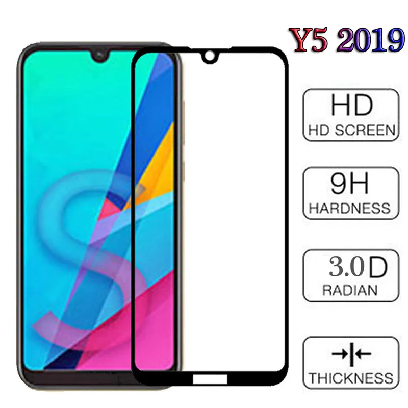 

3D Full Glue Glass For Huawei Y5 2019 Protective Glass Screen Protector Film On The For Huawei Huwei y5 2019 AMN LX1 LX2 LX3 LX9