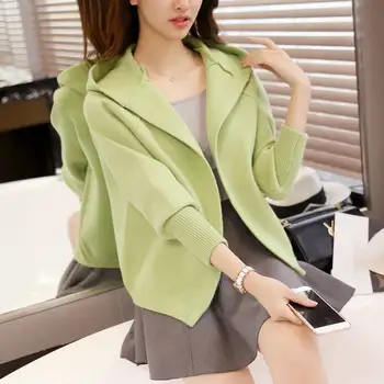 

Hooded Short Sweater Women Autumn Knitted Cardigan Jacket Chaqueta Mujer Long Sleeve Women Basic Coats Ladies Cardigans C4640
