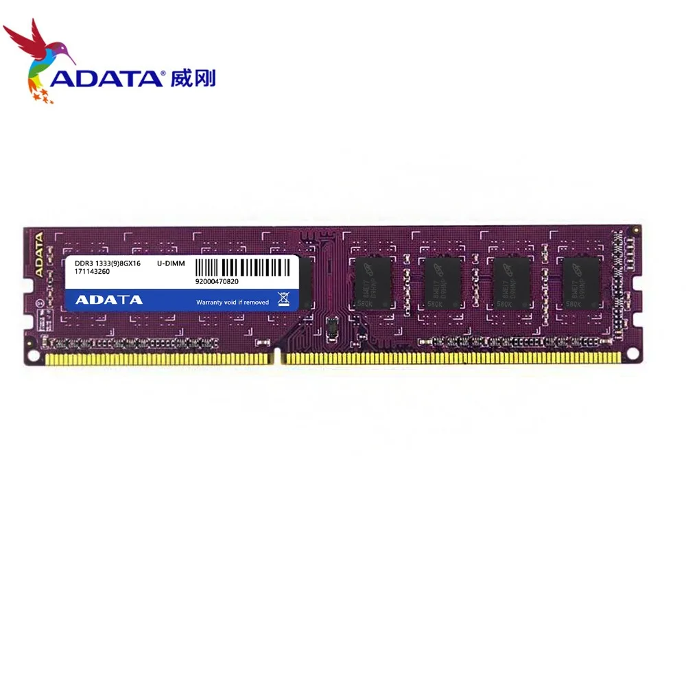 

AData DDR3 8GB 1333MHz 1600MHz RAM Memory support dual channel PC Desktop DIMM