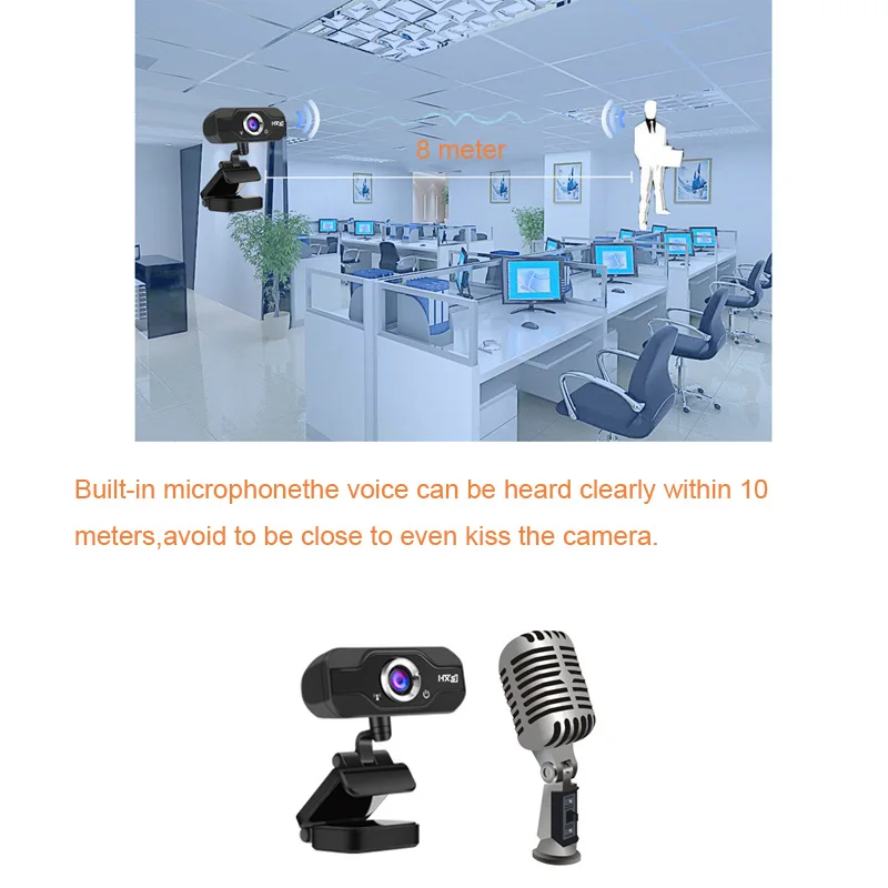 Черный вебкамера с usb-разъемом 720P HD компьютер Камера веб-камеры встроенным звукопоглощающим микрофон 1280X720 динамический Разрешение 30 кадров в секунду