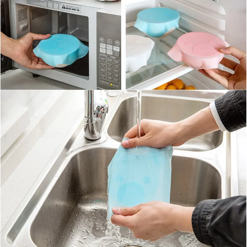 Urijk Крышка для емкостей силиконовые Пластик Обёрточная бумага крышка для микроволновой печи холодильника миска для свежей еды печать печь крышками