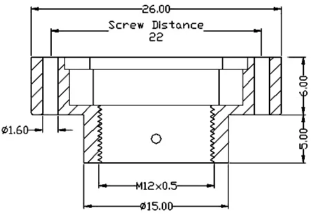 S-держатель для объектива пластик M12x0.5mm держатель для объектива 22 мм длина резьбы, высота 11 мм 100 шт в партии