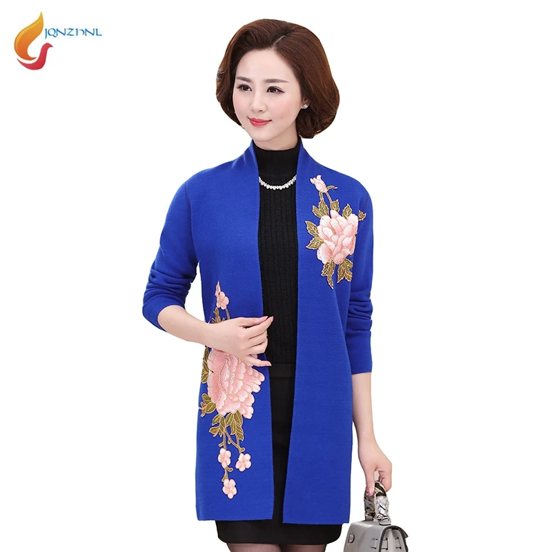 Long Occasionnel Nouveau Red Femmes wine Jqnzhnl Navy D'âge Printemps Blue De bright Pull Moyen red Mode Survêtement L738 Mi Blue Brodé yellow Chandail 2018 Cardigan Automne green grey femmes 0IqZwxq