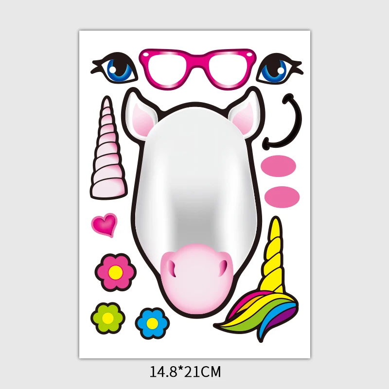 4 pcs Handmade DIY unicorn cartoon waterproof sticker for children travel case bicycle laptop notebook kid toy anime stickers 4 pcs Handmade DIY unicorn cartoon waterproof sticker for children travel case bicycle laptop notebook kid toy anime stickers