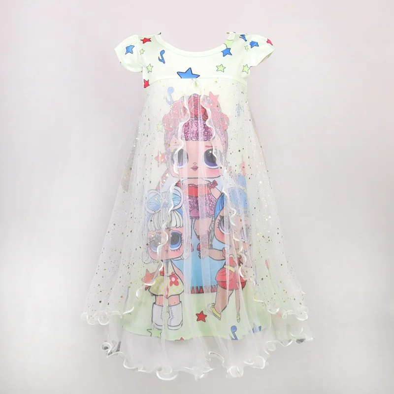 

2019 Kids for Girls New Summer Lol Ladybug Dresses Cute Short Sleeve Dresses Party Holiday Children Clothes Princess Girls Dress