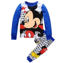 Пижама с Микки Маусом для маленьких мальчиков и девочек; комплекты одежды; детская одежда с человеком-пауком; сезон весна-осень; одежда для сна; костюм