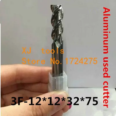 

3F-12.0*12*32*75MM alloy aluminum milling cutter, carbide aluminum milling cutter,CNC End milling cutter ,CNC Milling pin tool