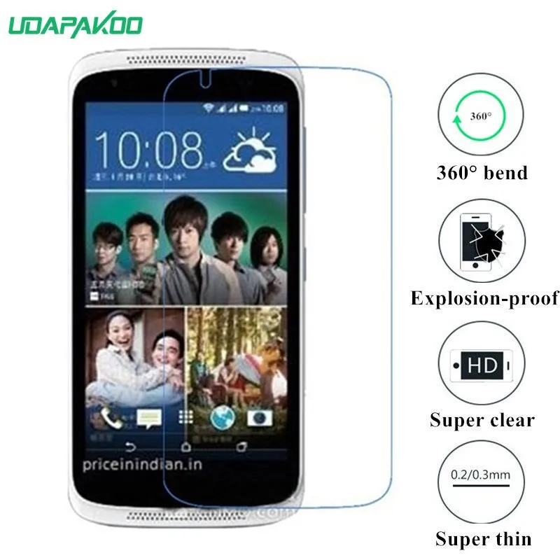 

udapakoo clear Tempered (soft glass) film for HTC Desire 526G+/526/D526H Nano Explosion-proof glass Screen Protector