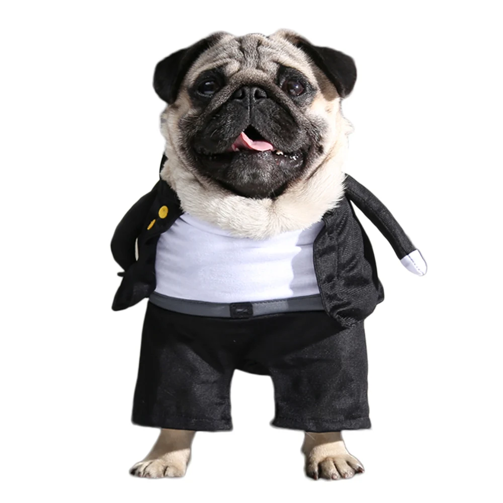 Funny Pet Dog Costume High School Uniform Cosplay Apparel Brother Dog