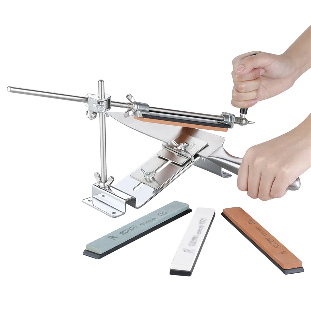 Ruixin Pro III Fix-angle Stainless Steel Professional Knife Sharpener Chef Choices Kitchen Sharpening System With 4 Whetstones24