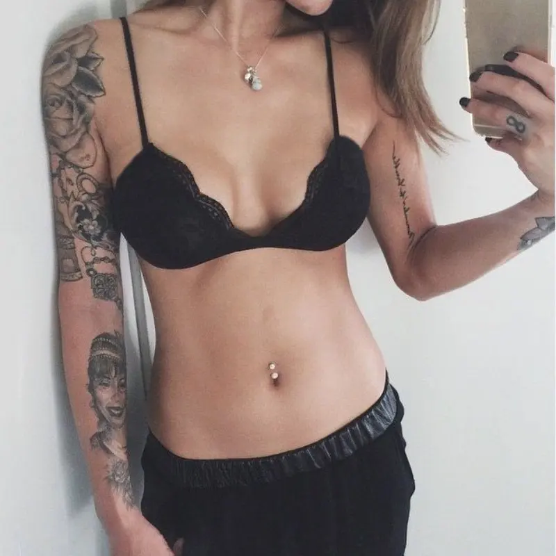 

Women Sexy Lady Lace Triangle Bra Lingerie Crop Top Bralette Unpadded