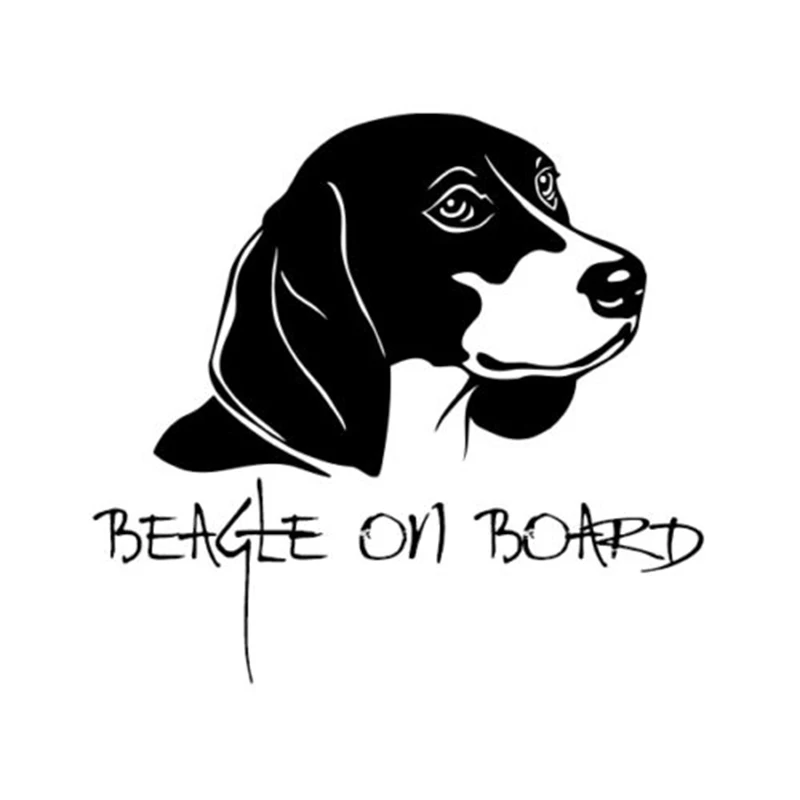 

Черная Виниловая наклейка beagle для автомобиля, наклейка для домашних животных, наклейка для автомобиля, симпатичная и интересная наклейка для автомобиля
