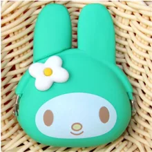 Кошелек цвета конфет Кролик кошка силиконовый женский кошелек мультфильм кролик детские сумки для девочек женские смарт-кошельки 200 шт/партия