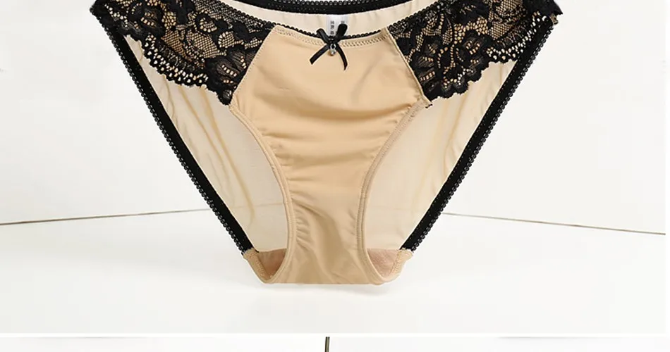 Women Sexy Lace Panties Seamless Cotton Breathable Underwear Hollow Briefs Plus Size Girl New Panty 28