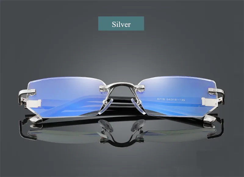 Анти-синий светильник Алмазная резка Обрезка очки для чтения Кристалл ультра светильник без оправы мобильные очки против усталости Elder R8718