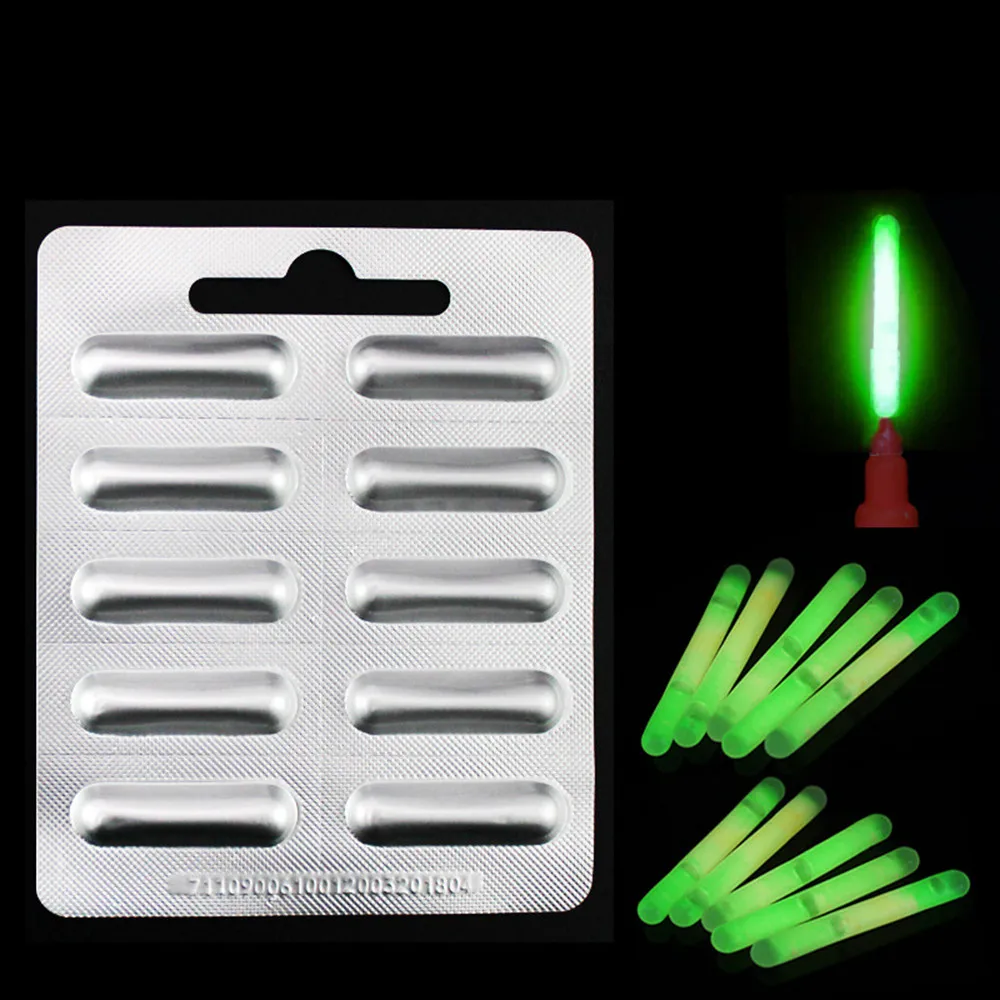 2019 10PC Fishing tools outdoor night fishing warning light stick fishing tools holder Night floating light stick 40J24 (4)
