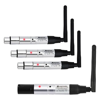 DMX512 Wireless Transmitter Receiver control 2.4G ISM DMX Dfi DJ Wireless Receiver over 500m for LED Stage Light PAR Light free shipping 2016 rechargeable 2 4g ism wireless dmx512 xlr receiver unit led lighting for stage par party light