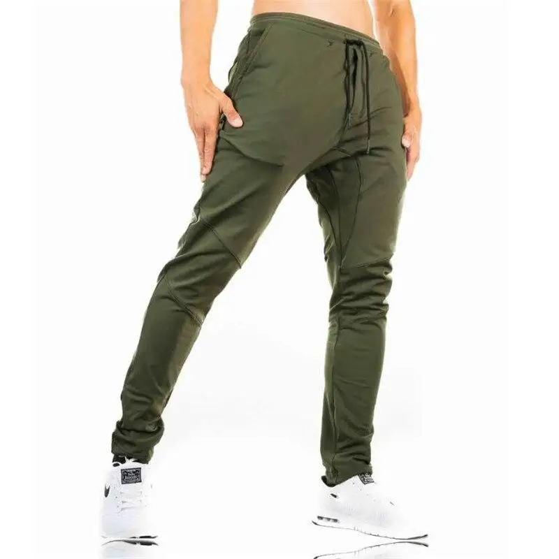 Штаны для йоги, новинка, Мужские штаны, Компрессионные Леггинсы для спортзала, для фитнеса, тренировок, летние, спортивные, для фитнеса, мужские, дышащие, для бега, длинные штаны - Цвет: Зеленый